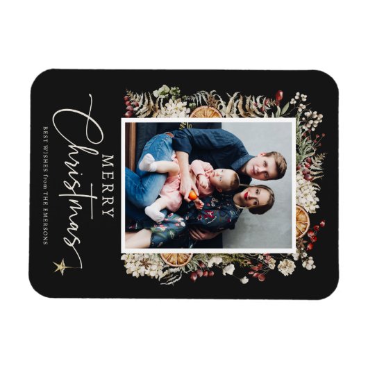 Elegante Kerstmis Fotomagneet Magneet (Horizontaal)