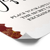 Elegante Kerstmis Geheim Kerstman Geschenken Excha Poster (Hoek)