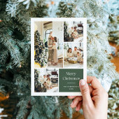 Elegante Kerstmis Gezinsmulti-fotokaart Kaart