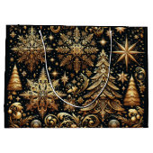 Elegante Kerstmis Gift Bag Groot Cadeauzakje (Achterkant)