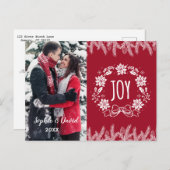 Elegante Kerstmis Goud Dennen Vrolijkheid Sierlijk Uitnodiging Briefkaart (Voorkant / Achterkant)