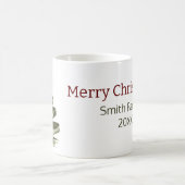 Elegante Kerstmis Groene Boom Aquarel Koffiemok (Center)