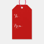 Elegante Kerstmis Holly Jolly Red Berry Typografie Cadeaulabel