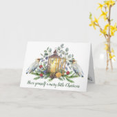 Elegante Kerstmis kaars bloem vogel mok Kaart (Gele Bloem)