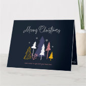 Elegante Kerstmis kaart met boodschap (Voorkant)