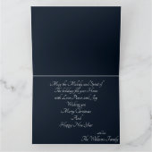 Elegante Kerstmis kaart met boodschap (Binnen)