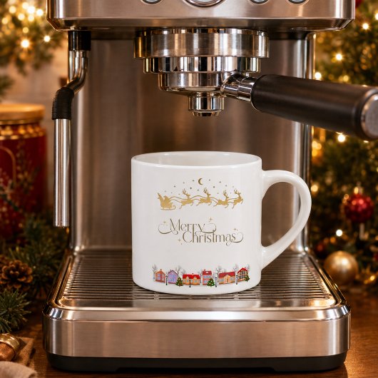 Elegante Kerstmis Kerstman slee Espresso kop