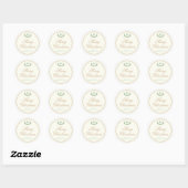 Elegante Kerstmis monogram cadeauverpakking Ronde Sticker (Vel)