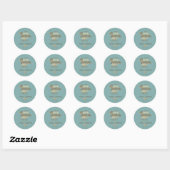 Elegante Kerstmis Nep Gouden Bel Ronde Sticker (Vel)