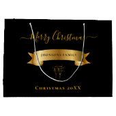 Elegante Kerstmis Persoonlijke Cadeautas (Achterkant)