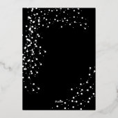 Elegante Kerstmis Poinsettia Bloembloem Folie Feestdagenkaart (Achterkant)