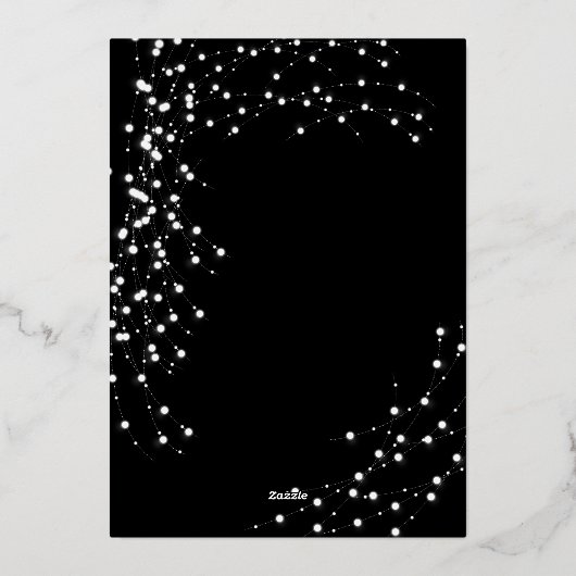 Elegante Kerstmis Poinsettia Bloembloem Folie Feestdagenkaart (Achterkant)