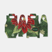 Elegante Kerstmis Poinsettia Gable Bedankdoosjes (Uitgevouwen)