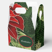 Elegante Kerstmis Poinsettia Gable Bedankdoosjes (Geopend)