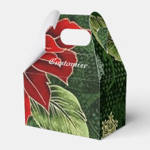 Elegante Kerstmis Poinsettia Gable Favor Box