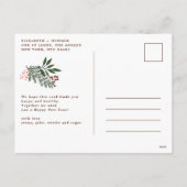 Elegante Kerstmis Poinsettia Splendor Foto Feestdagenkaart (Achterkant)