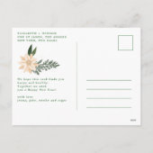 Elegante Kerstmis Poinsettia Splendor Foto Feestdagenkaart (Achterkant)