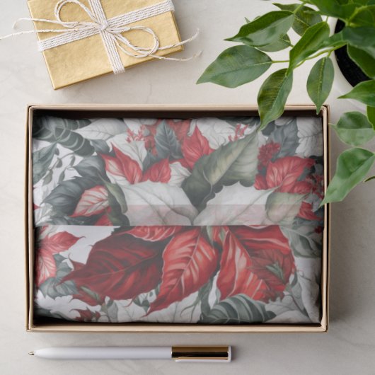 Elegante Kerstmis Poinsettia's Tissuepapier (Geschenk)