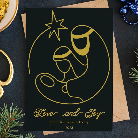 Elegante Kerstmis Religieus Kerstflat Feestdagenkaart