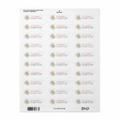 Elegante Kerstmis rode bessen retouradres Etiket (Full Sheet)