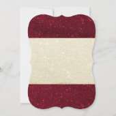 Elegante Kerstmis, Rode Gouden Glitter Corporate P Kaart (Achterkant)