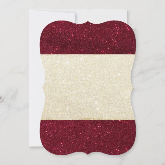 Elegante Kerstmis, Rode Gouden Glitter Corporate P Kaart (Achterkant)