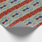 Elegante Kerstmis Rode Kerst Nutcracker Cadeaupapier (Hoek)