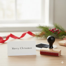 Elegante Kerstmis rubberen stempel voor vakantieda