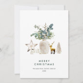 Elegante Kerstmis Samenstelling Corporate Greeting Feestdagenkaart (Voorkant)