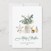 Elegante Kerstmis Samenstelling Corporate Greeting Feestdagenkaart (Voorkant)