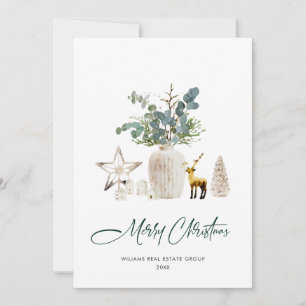 Elegante Kerstmis Samenstelling Corporate Greeting Feestdagenkaart