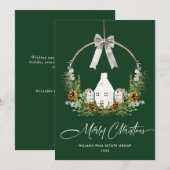 Elegante Kerstmis Samenstelling Corporate Greeting Feestdagenkaart (Voorkant / Achterkant)