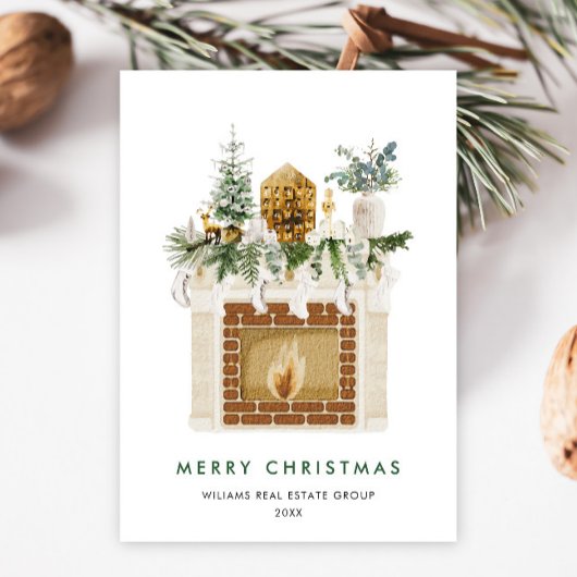 Elegante Kerstmis Samenstelling Corporate Greeting Feestdagenkaart