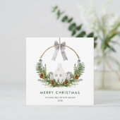 Elegante Kerstmis Samenstelling Corporate Greeting Feestdagenkaart (Staand voorkant)