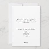 Elegante Kerstmis Samenstelling Corporate Greeting Feestdagenkaart (Achterkant)