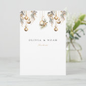 Elegante Kerstmis Save The Date Trouwkaart Aankondiging (Staand voorkant)