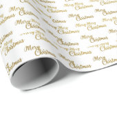 Elegante Kerstmis Script Typografie Cadeaupapier (Rol Hoek)