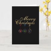 Elegante Kerstmis Sneeuwvlok Kunst Kaart (Gele Bloem)