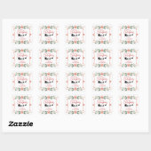 Elegante Kerstmis Sticker met Kerstman Slede  (Vel)
