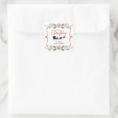 Elegante Kerstmis Sticker met Kerstman Slede  (Tas)