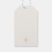 Elegante Kerstmis Typografie Cadeaulabel (Achterkant)