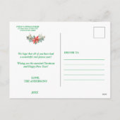 Elegante Kerstmis Typografie  Feestdagenkaart (Achterkant)