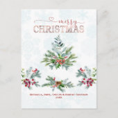 Elegante Kerstmis Typografie  Feestdagenkaart (Voorkant)