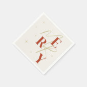 Elegante Kerstmis Typografie Servet (Hoek)