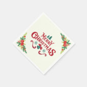 Elegante Kerstmis Vakantie Papieren Servetten (Hoek)