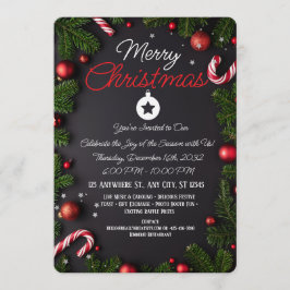 Elegante Kerstmis Vakantie Wenskaart Kaart