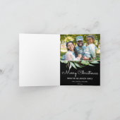Elegante Kerstmis van de Foto van het Groen van Feestdagen Kaart (Binnen)