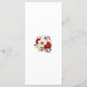 Elegante Kerstmis Winter Bloemen Menu (Achterkant)