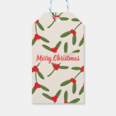 Elegante Kerstmis Winterbessen Feestdagen Cadeaulabel (Achterkant)