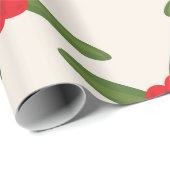 Elegante Kerstmis Winterbessen Vakantie Cadeaupapier (Rol Hoek)